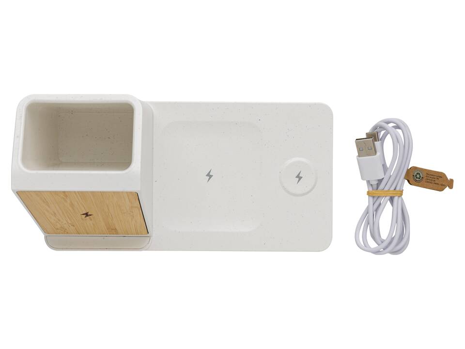 Ontario RCS gerecycled plastic & bamboe 15W 3 in 1 lader 6