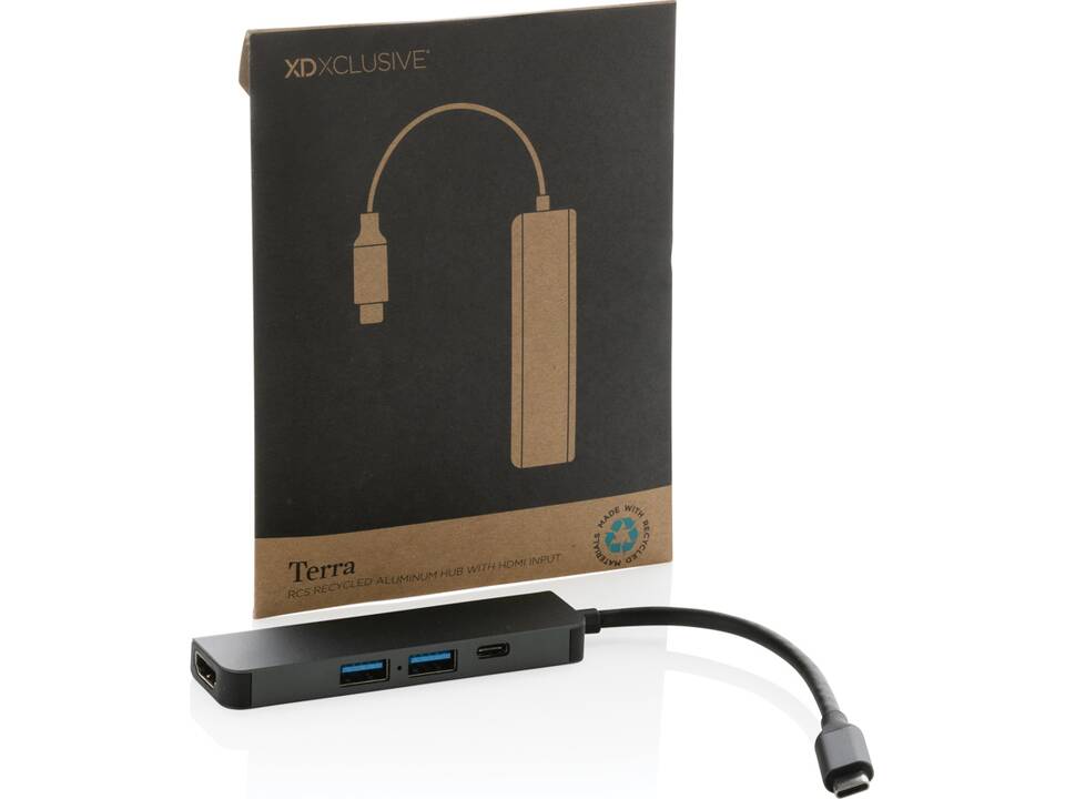 Terra RCS gerecycled aluminium hub met HDMI input 8