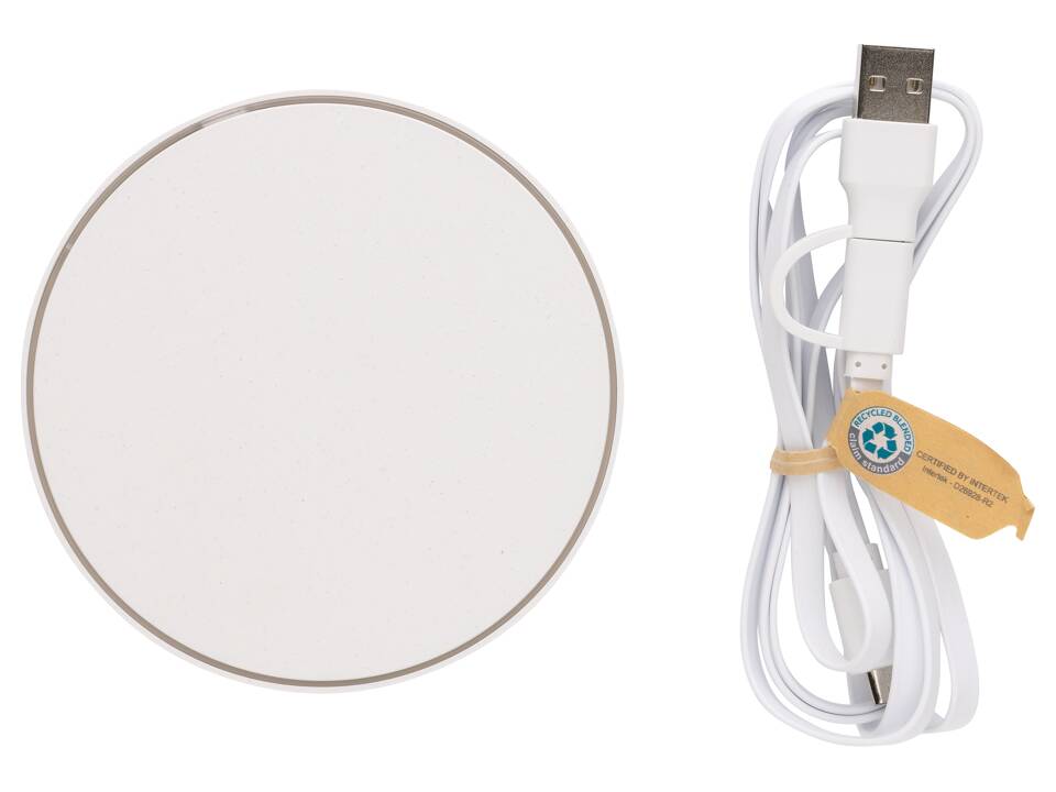 RCS standaard recycled plastic draadloze lader - 10 W 4