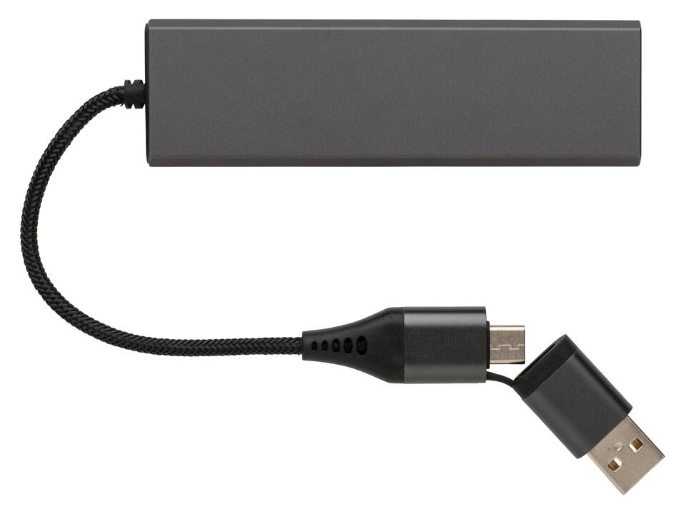 Terra RCS gerecycled aluminium hub met 3 USB-poorten 3