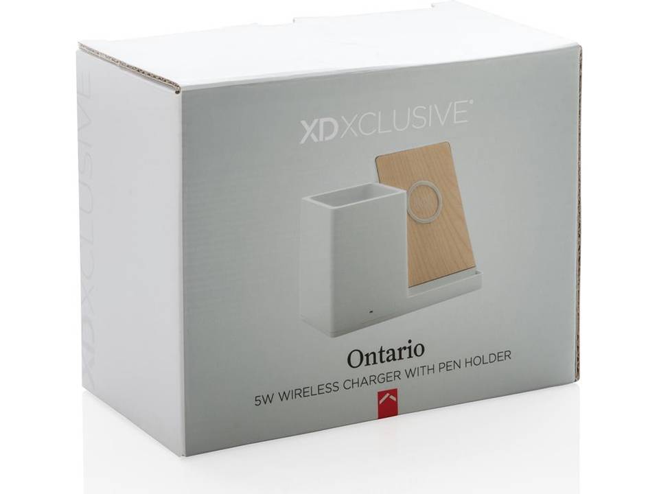 Ontario draadloze oplader met penhouder - 5 W 9