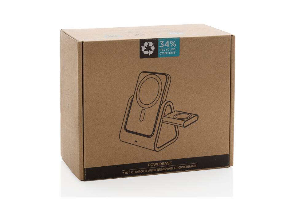 Powerbase RCS rplastic 3 in 1 oplader met powerbank 15