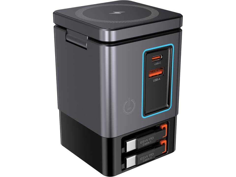 Urban Vitamin Sacramento 105W GaN lader, uittrekbare kabels 1