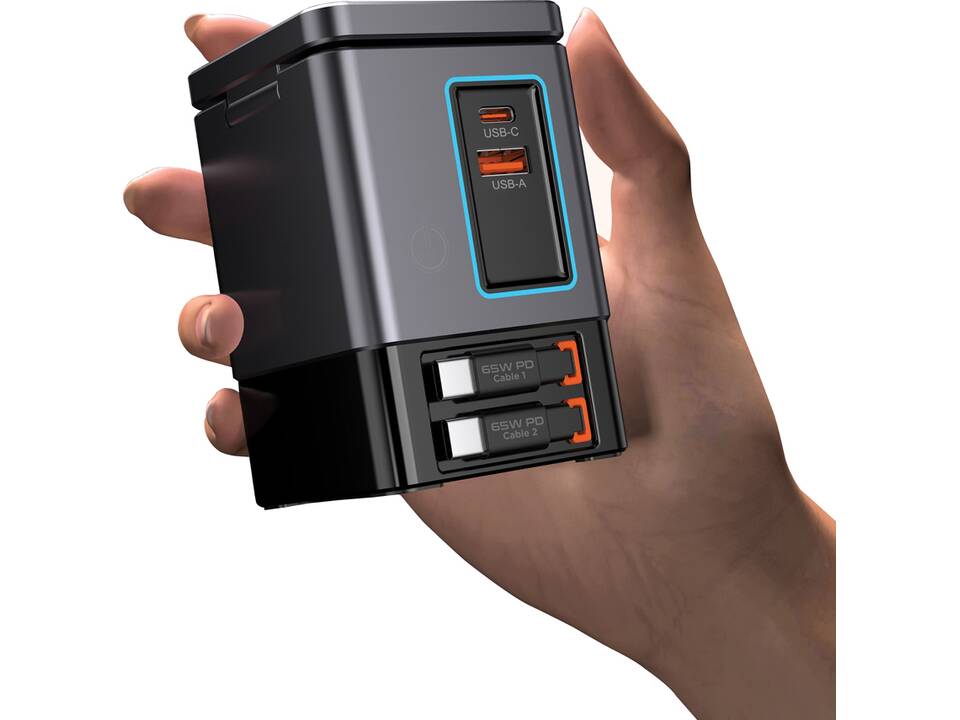 Urban Vitamin Sacramento 105W GaN lader, uittrekbare kabels 2