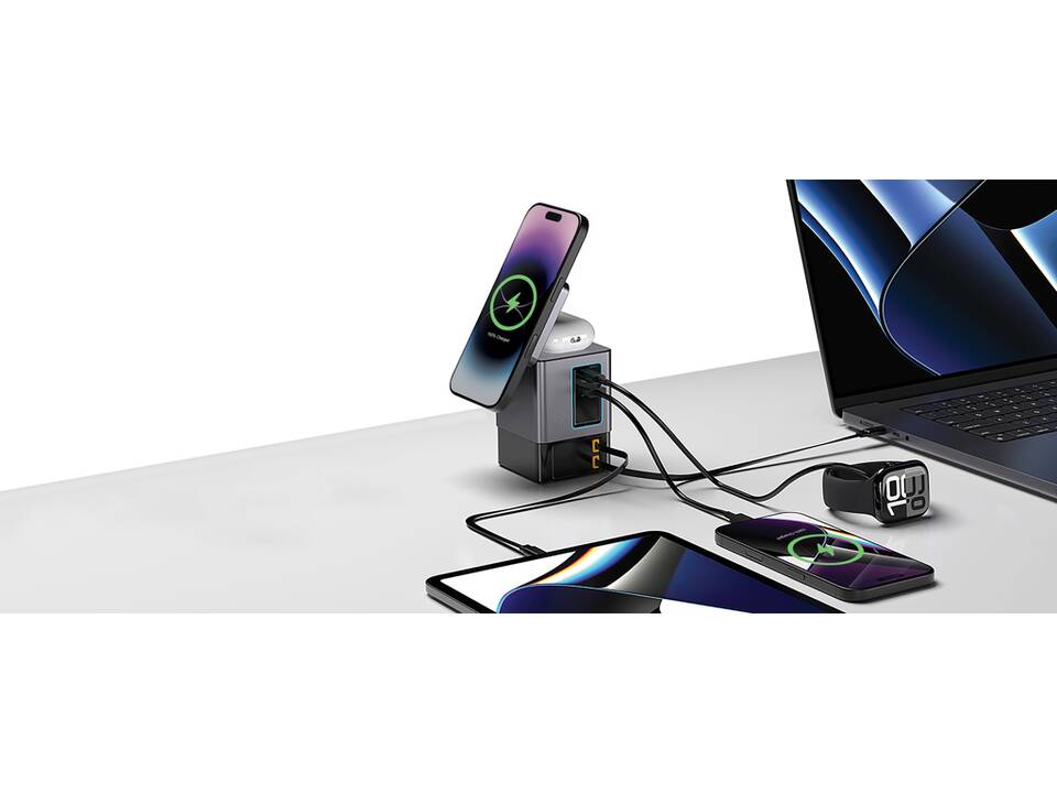 Urban Vitamin Sacramento 105W GaN lader, uittrekbare kabels 8