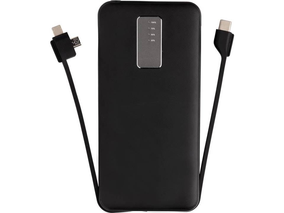 Powerbank met geïntegreerde kabels - 10.000 mAh 5