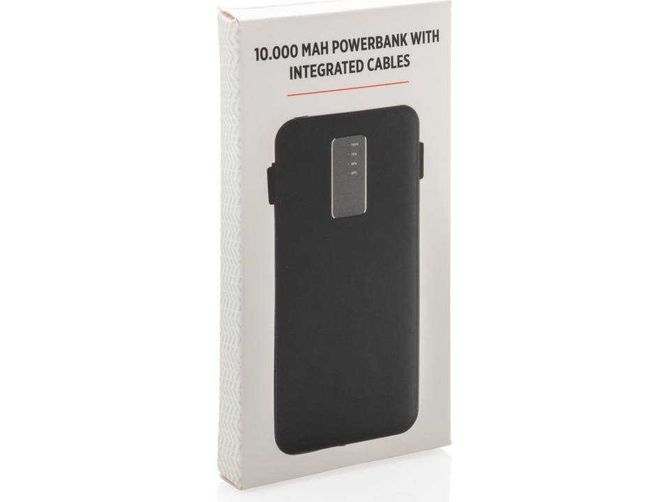 Powerbank met geïntegreerde kabels - 10.000 mAh 7