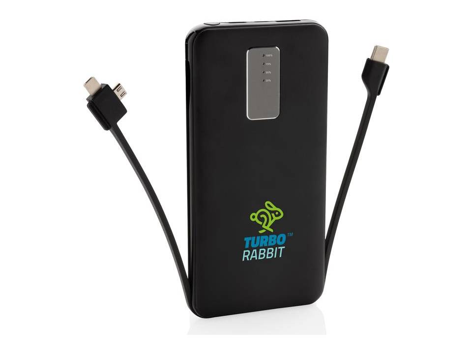 Powerbank met geïntegreerde kabels - 10.000 mAh 8