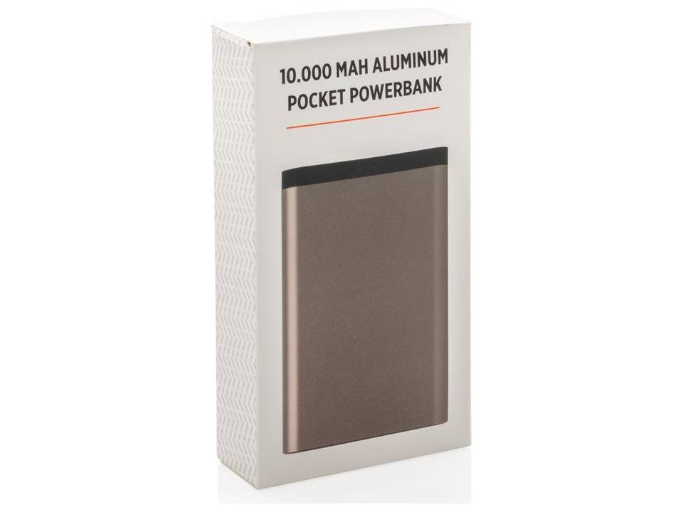 Aluminium zakformaat powerbank - 10.000 mAh 10