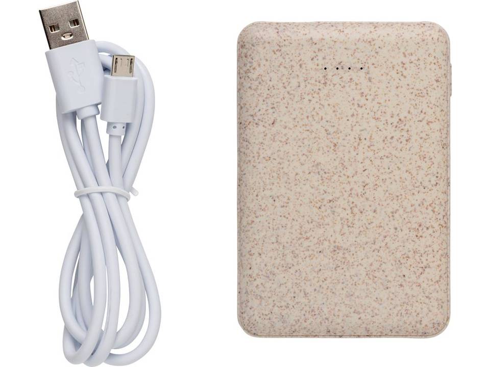 Zakformaat powerbank van tarwestro - 5.000 mAh 2