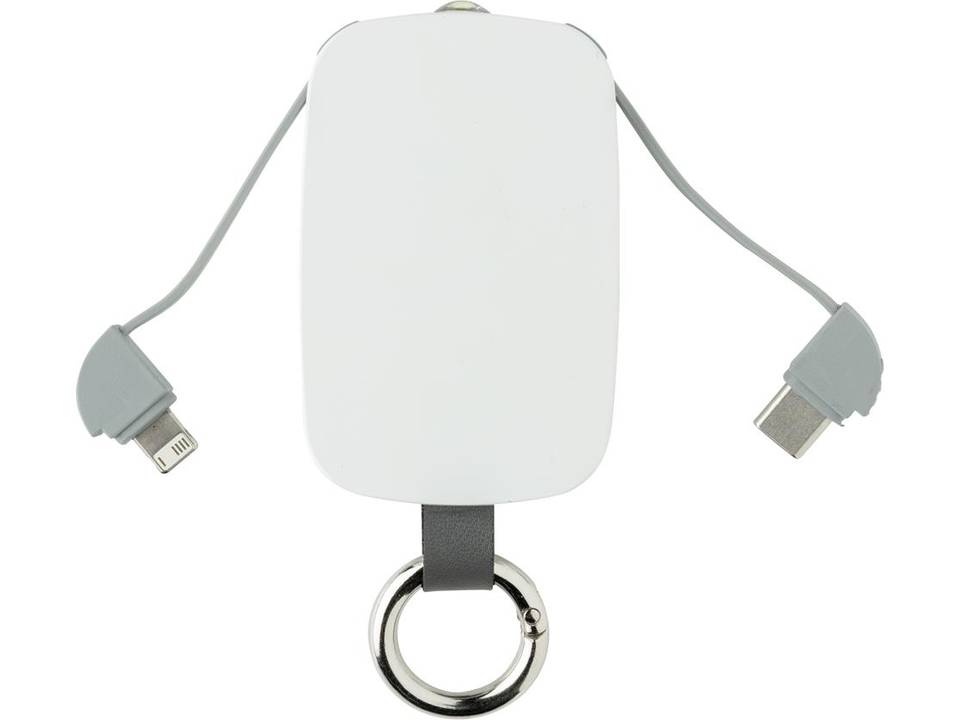 Sleutelhanger powerbank met geintegreerde kabels - 1.200 mAh 3