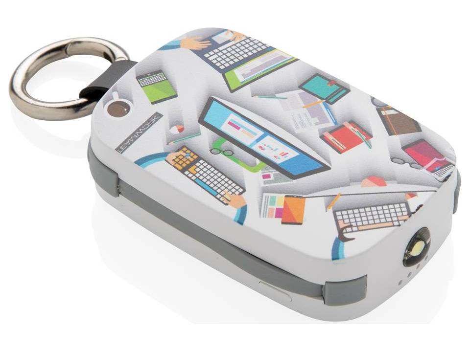 Sleutelhanger powerbank met geintegreerde kabels - 1.200 mAh 6