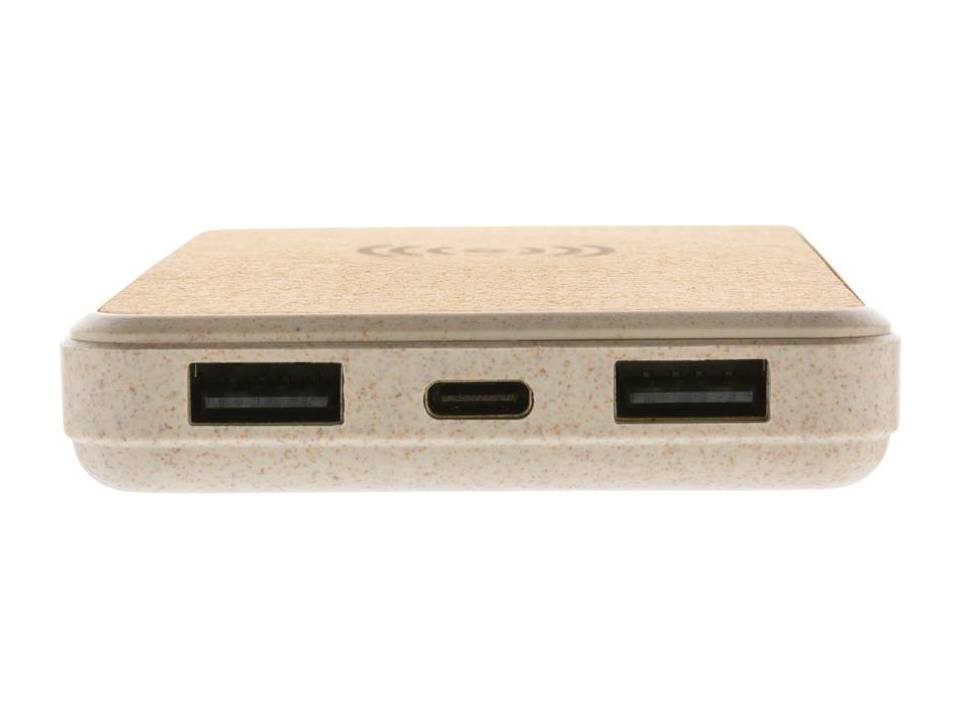 Kurk en tarwestro 5W draadloze powerbank - 8.000 mAh 2