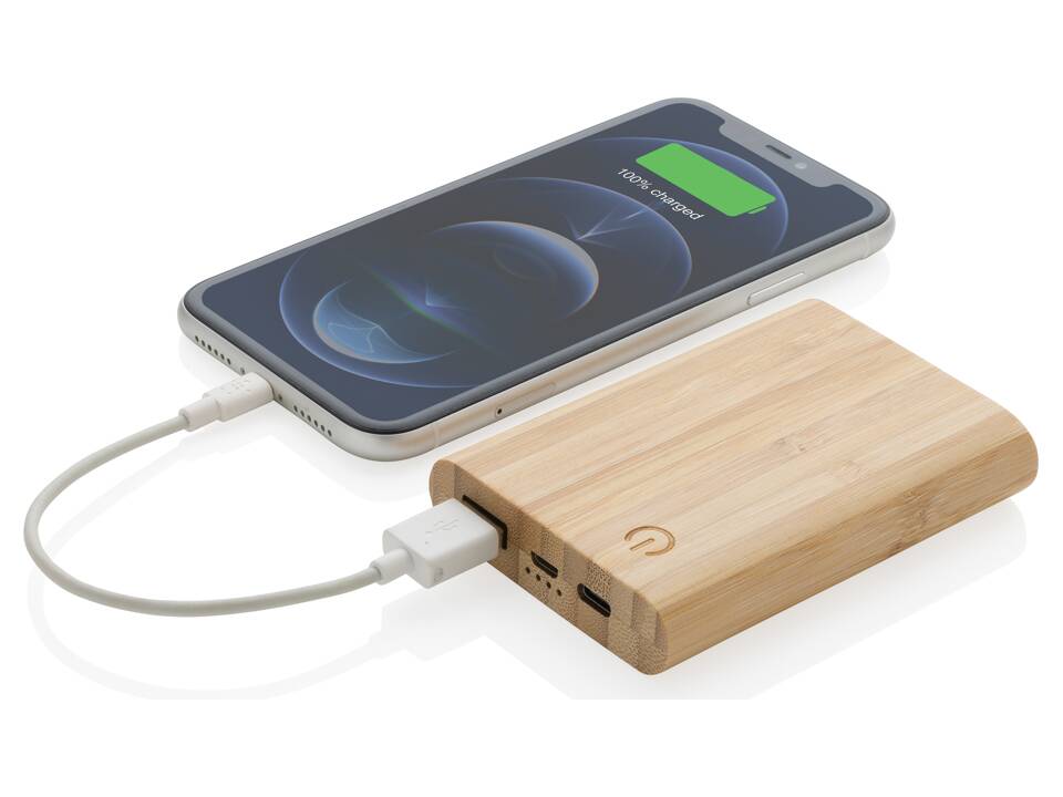 FSC® bamboe powerbank - 5.000 mAh 1