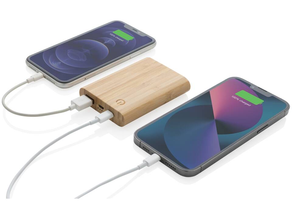 FSC® bamboe powerbank - 5.000 mAh 2