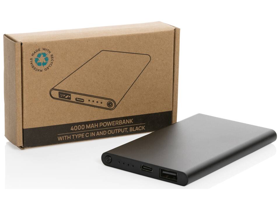 RCS gerecycled plastic/alu 4000 mah powerbank met type C 19