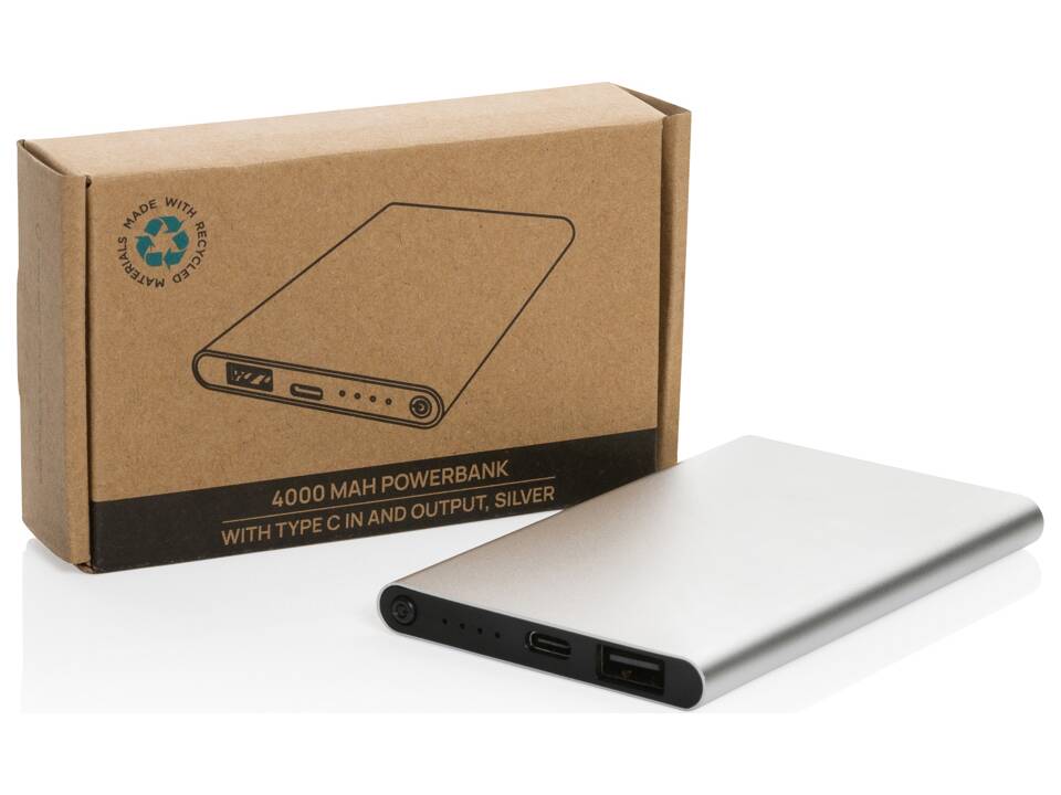 RCS gerecycled plastic/alu 4000 mah powerbank met type C 29