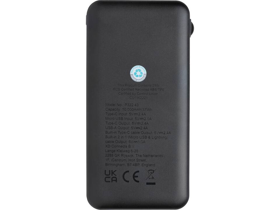 Lockhart RCS gerecycled plastic 10.000 powerbank 6