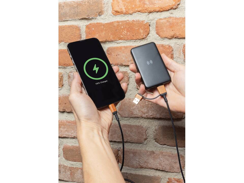 RCS gerecycled plastic 5W draadloze powerbank - 5.000 mAh 11