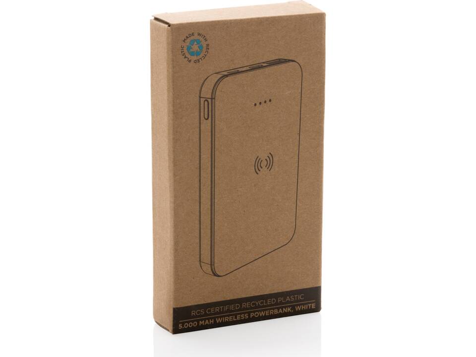 RCS gerecycled plastic 5W draadloze powerbank - 5.000 mAh 25