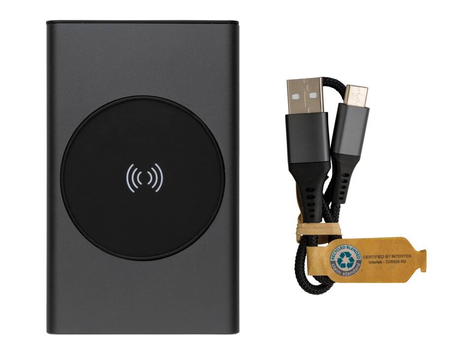 Terra RCS recycled aluminium 5000 mAh powerbank 5W draadloos 6