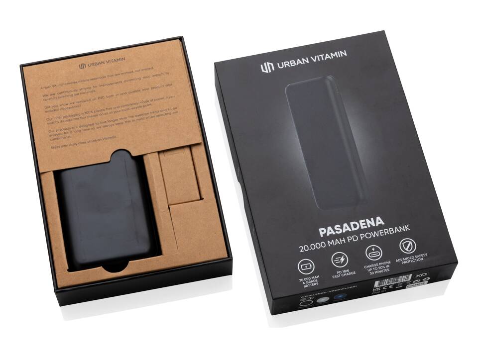 Urban Vitamin Pasadena 18W PD powerbank - 20.000 mAh 6