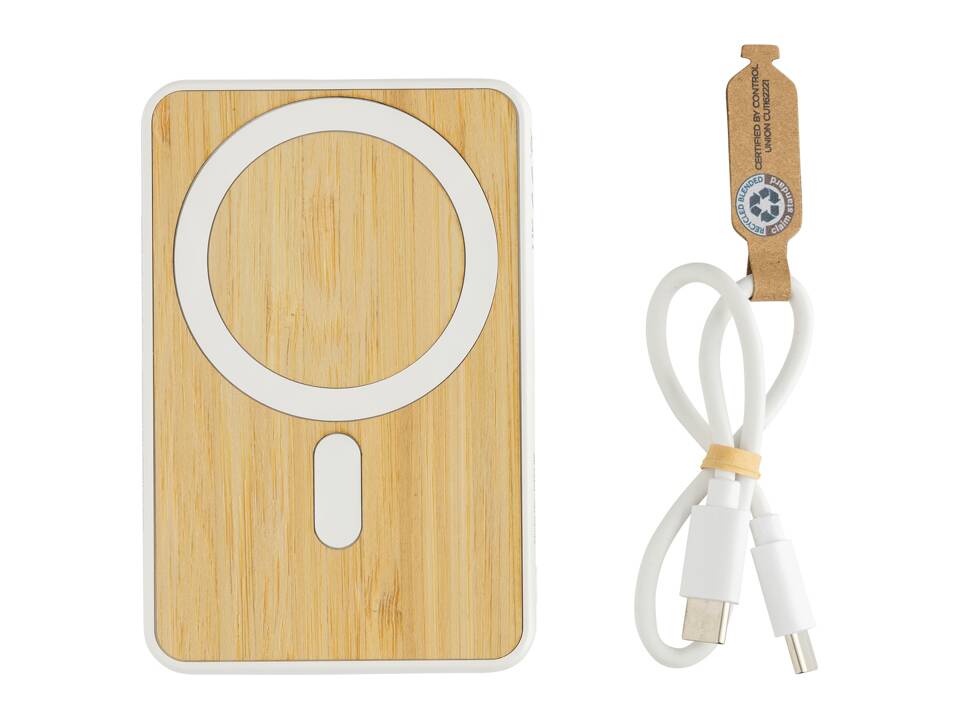 Zen RCS rplastic 5000 mah 5W magnetische bamboe powerbank 15