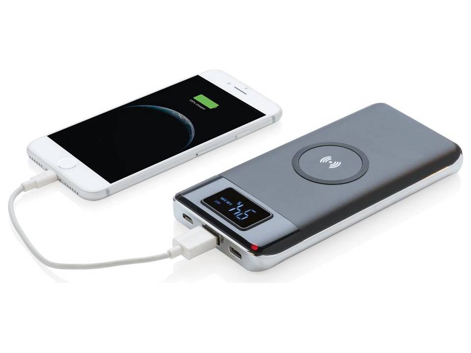 Draadloze oplader voor smartphones met powerbank - 10.000 mAh 2