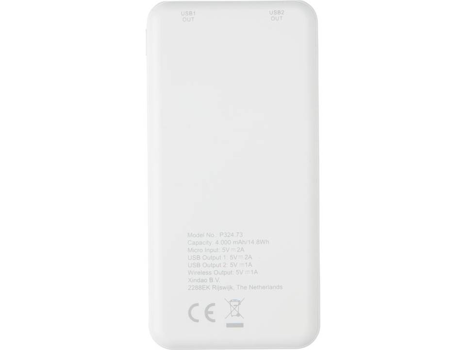Ultra dunne 4.000 mAh powerbank met 5W draadloze oplader 10