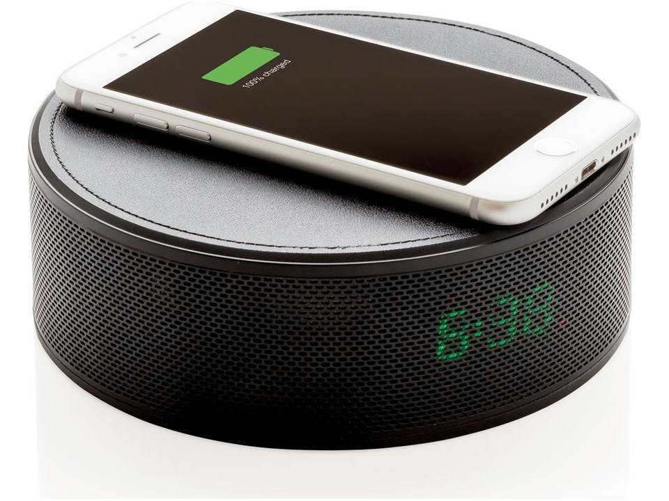 Draadloze 5W lader met alarmklok en speaker 4
