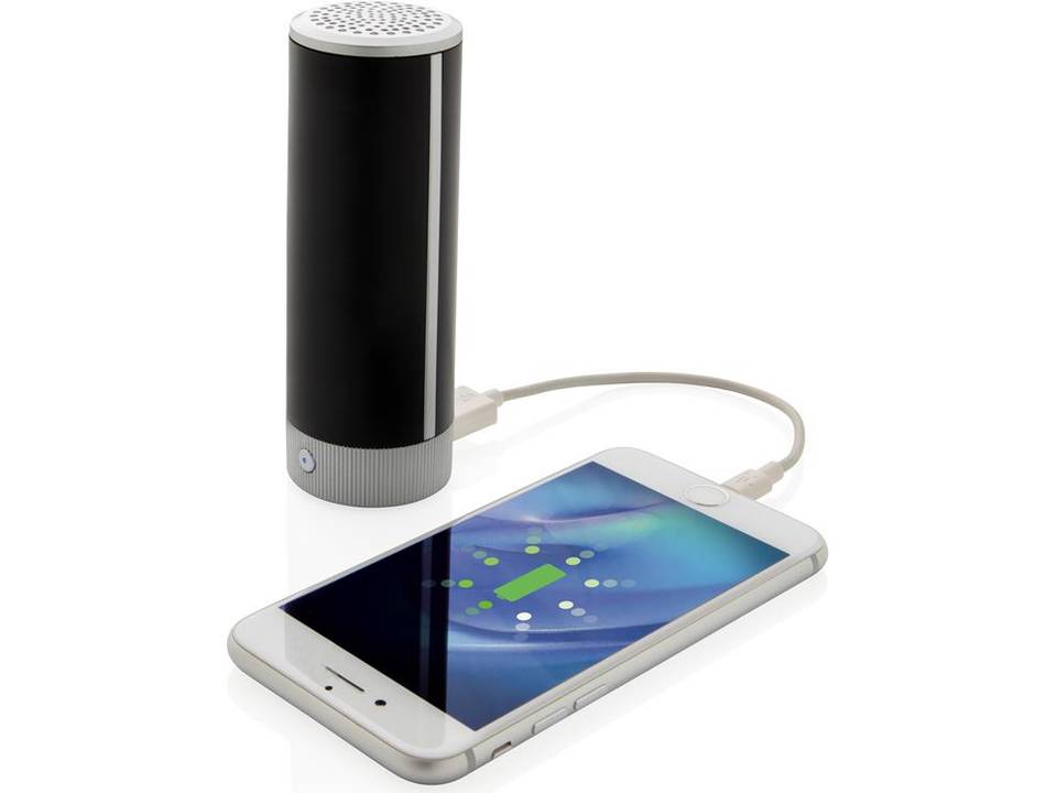 Light up logo 3W speaker powerbank - 2.200 mAh 4