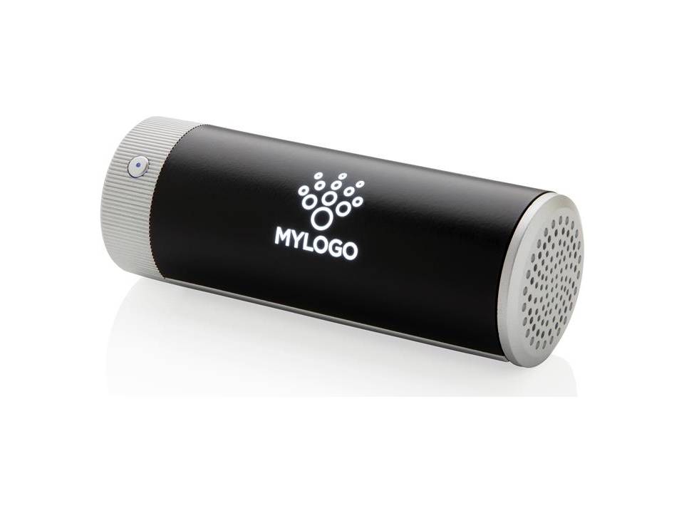 Light up logo 3W speaker powerbank - 2.200 mAh 6