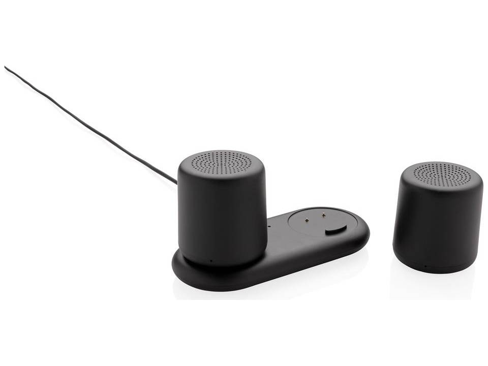 Dubbele speaker met inductielader - 3W 3