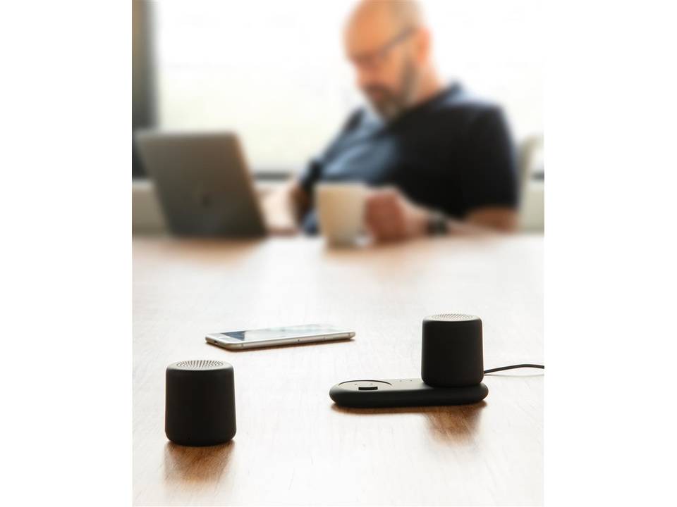 Dubbele speaker met inductielader - 3W 7