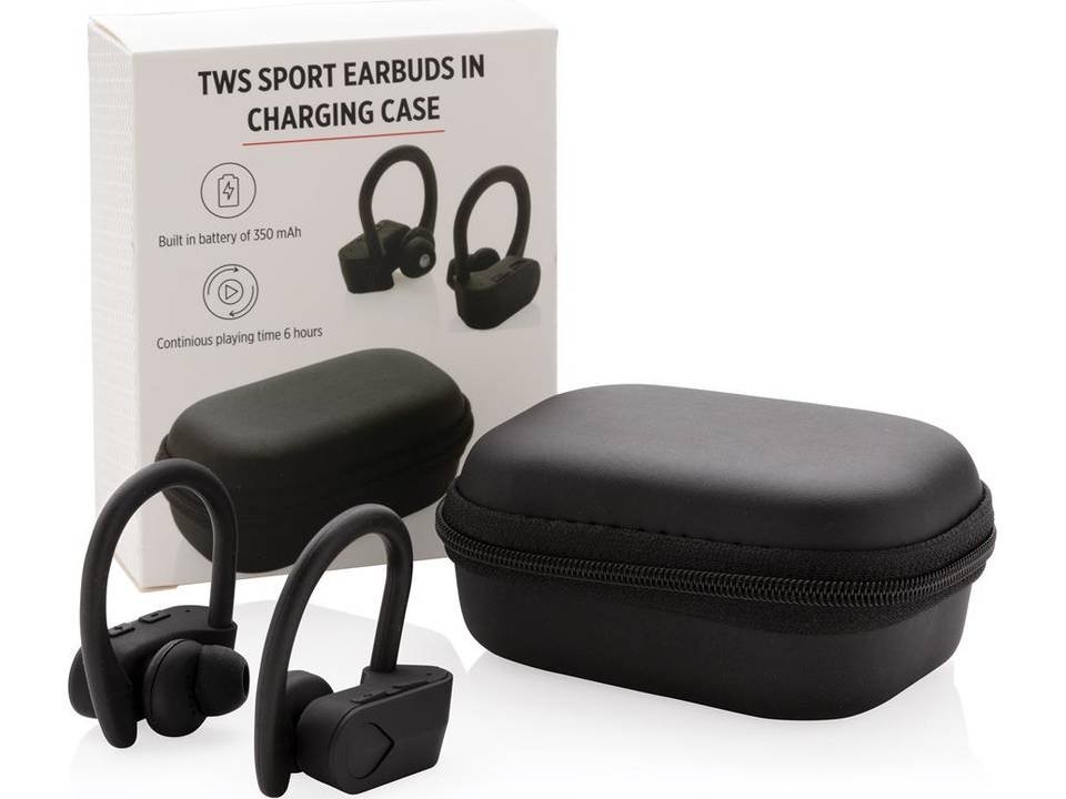 TWS sport oordoppen in oplaadcassette 1