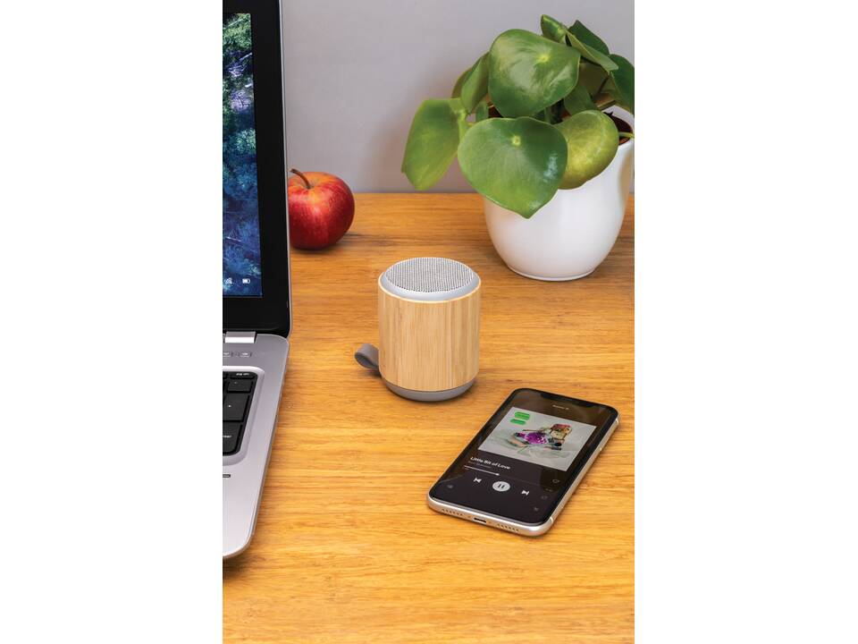 Bamboe en fabric draadloze speaker - 3W 5