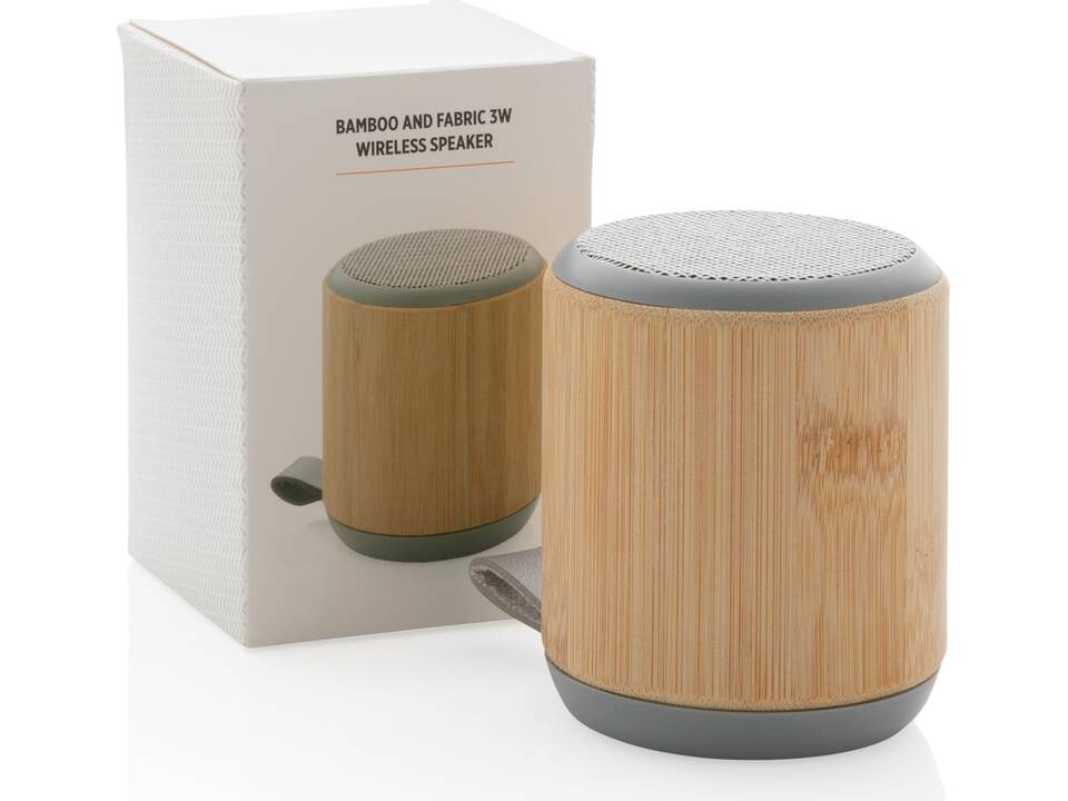 Bamboe en fabric draadloze speaker - 3W 6