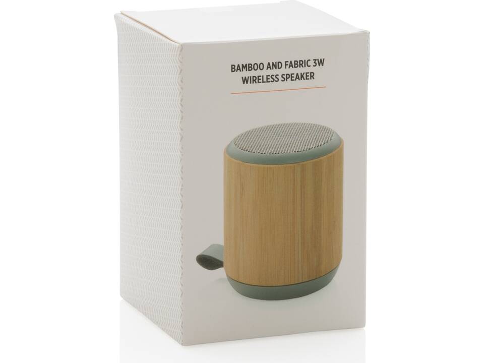 Bamboe en fabric draadloze speaker - 3W 7