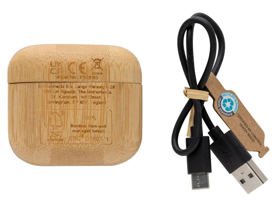 RCS gerecycled plastic & bamboe TWS-oordopjes 3