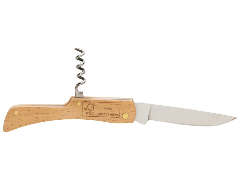 FSC® houten mes met flesopener 3