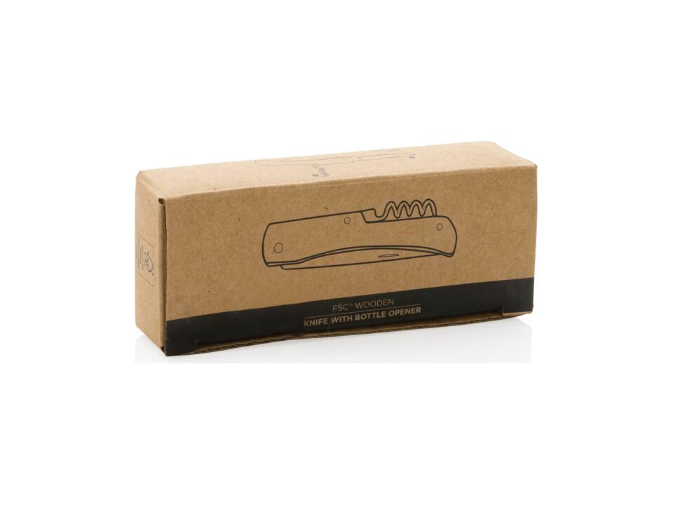 FSC® houten mes met flesopener 9