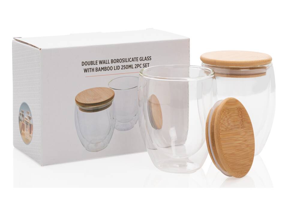 Dubbelwandig borosilicaat glas set - 250 ml 14