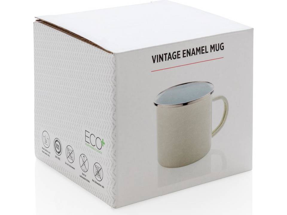 Vintage geëmailleerde mok - 350 ml 8