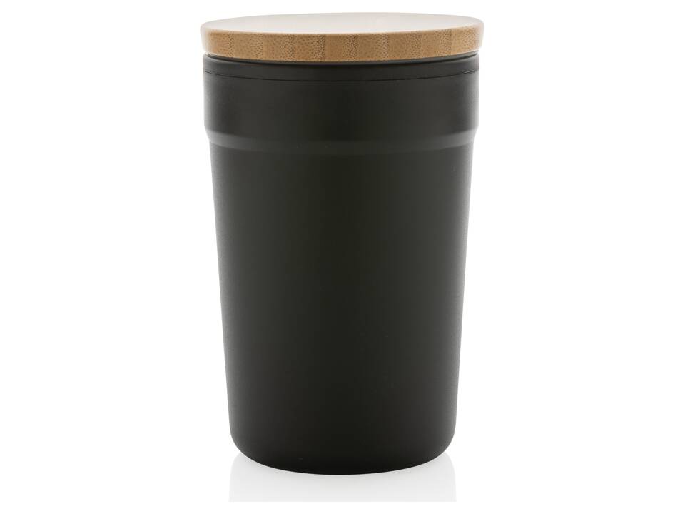 GRS gerecycled PP mok met FSC® bamboe deksel - 300 ml 2