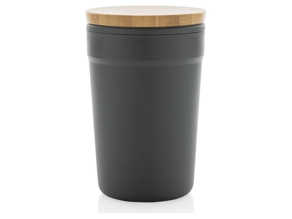 GRS gerecycled PP mok met FSC® bamboe deksel - 300 ml 8