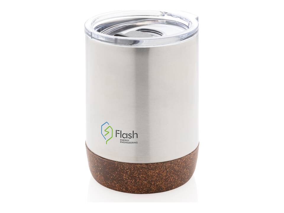 RCS gerecycled roestvrijstalen koffiebeker met kurk - 180 ml 6