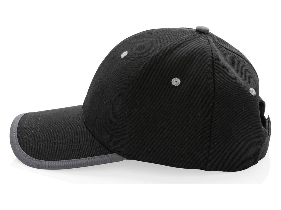 Impact AWARE ™ 6 panel cap van geborsteld katoen met bies 4