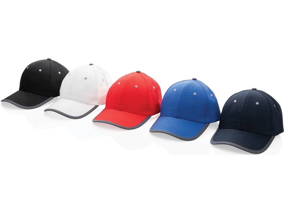 Impact AWARE ™ 6 panel cap van geborsteld katoen met bies 19