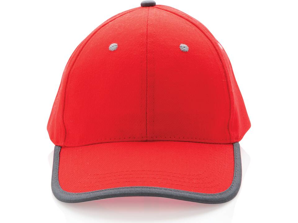 Impact AWARE ™ 6 panel cap van geborsteld katoen met bies 24