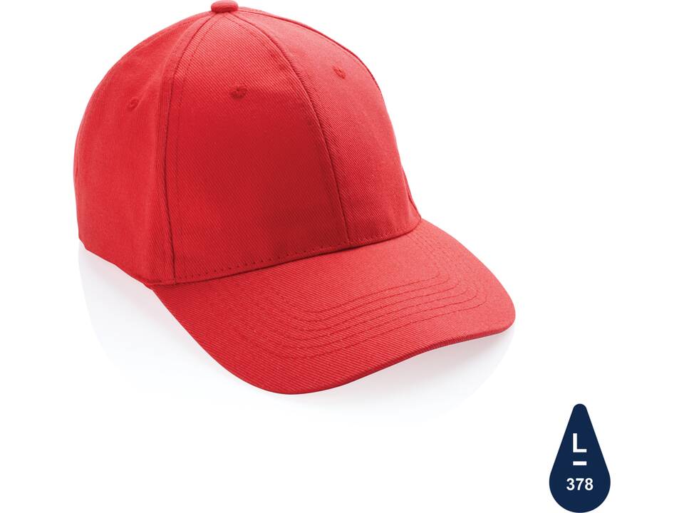 Impact gerecycled katoenen Luxe cap met AWARE tracer 42